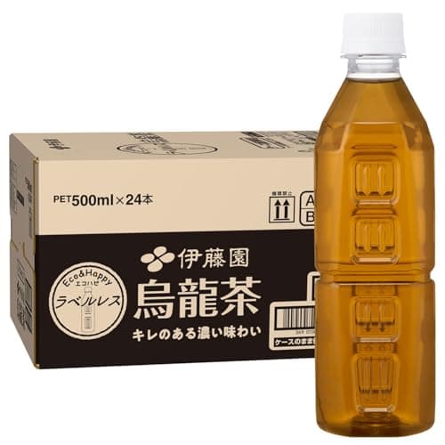 【Amazon.co.jp限定】 伊藤園 烏龍茶 ラベルレス 500ml 24本 [ ケース ] [ お茶 ] [ ウーロン茶 ] [ ペットボトル ] [ 箱買い ] [ ストック ]