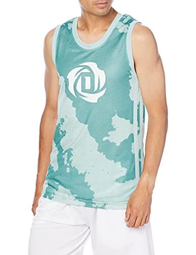 [アディダス] ノースリーブ Tシャツ デリック・ローズ レトロ ジャージー EMB92 メンズ ハロミント/ミントトーン(GV4697) M