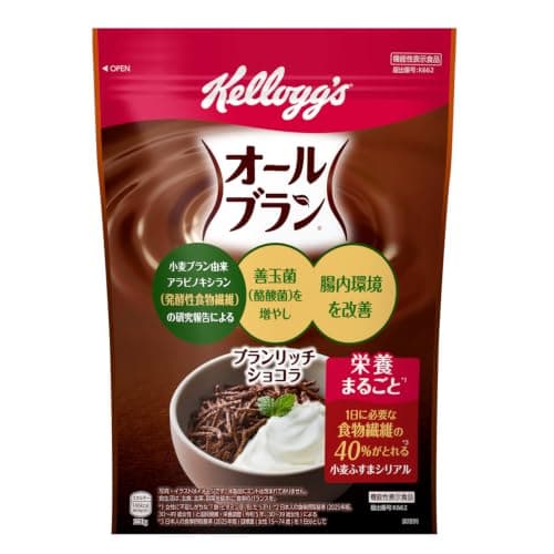 ケロッグ オールブラン ブランリッチ ほっとひといき ショコラ 220g ×6袋 小麦ふすま シリアル 腸活 発酵性 食物繊維