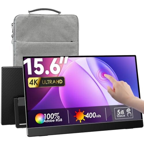 Upperizon モバイルモニター 15.6インチ タッチパネル 4K 3840×2160 光沢IPS 400nits 自立型 軽量770g