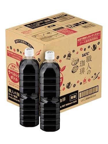 職人の珈琲 UCC 無糖 ラベルレスボトル ペットボトル 900mlx12本