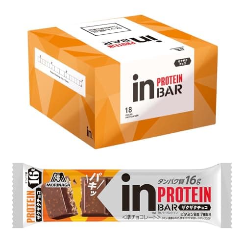 inバープロテイン<ザクザクチョコ> 1本 ×18本 森永製菓 タンパク質 ビタミンB群7種 国産【Amazon.co.jp限定】