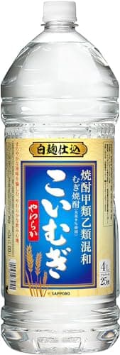 サッポロ 甲乙混和麦焼酎 こいむぎやわらか ペット [ 焼酎 25度 4000mlx1本 ]