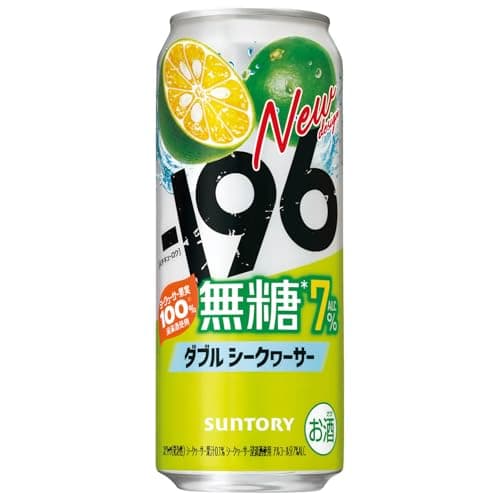 -196無糖 ダブルシークヮーサー 500ml 24本 [サントリー チューハイ] イチキューロク