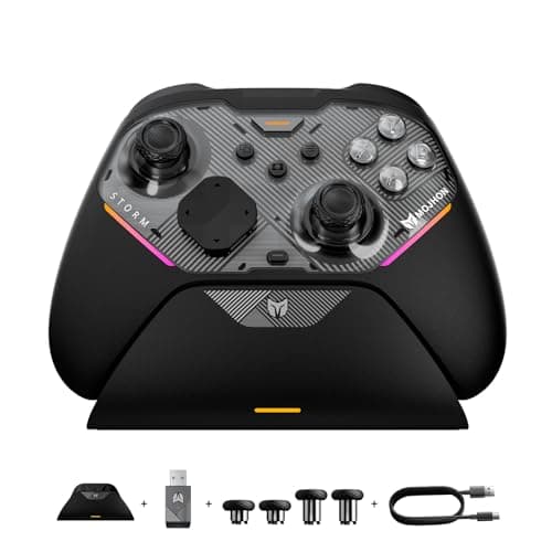 BIGBIG WON Storm（Gale 2）コントローラー 2000Hz高ポーリングレート / JS13 Pro+ TMRジョイスティック搭載 4背面ボタン（マイクロスイッチ×2＋メカニカルスイッチ×2）・2段階切替トリガー・キーマッピング対応 PC/Switch/iOS/Android対応 ゲームパッド