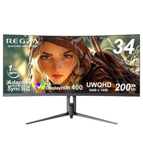 【Amazon.co.jp限定】 REGZA ゲーミングモニター RM-34G6SE 34インチ QHD Fast IPS