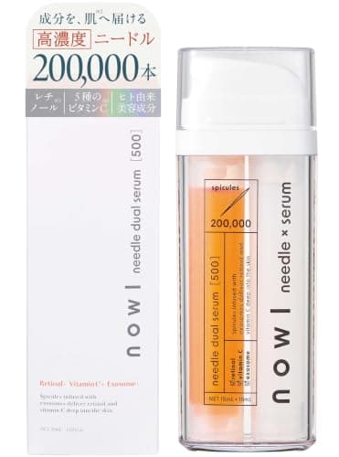 【公式】NOWL ニードルデュアルセラム 30ml 針20万本 高濃度 美容液 毛穴 ハリ キメ 保湿 レチノール ビタミン ヒアルロン酸 日本製