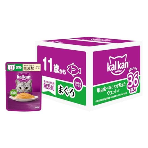 カルカン パウチ パテ シニア猫用 11歳から 60g×36袋 まぐろ ウェットフード キャットフード 総合栄養食 水分補給 大容量 まとめ買い