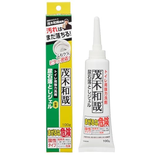 茂木和哉 「 トイレ 尿石落とし ジェル 」 100g (ふちウラにもピッタリはりつく! 3つの酸が効く! )