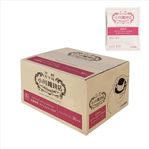 小川珈琲店 有機珈琲 カフェインレスモカ ドリップコーヒー 10g×30