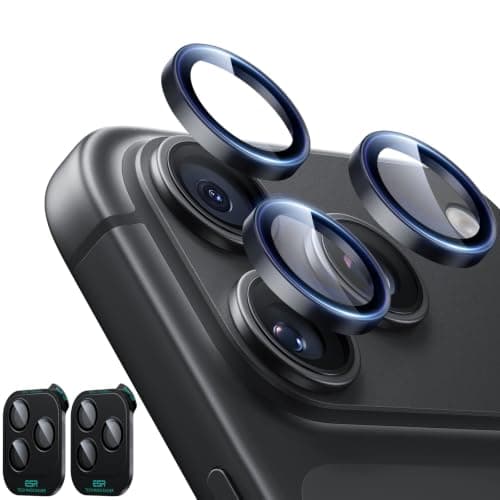 ESR iPhone 18 Pro カメラ保護 iPhone18ProMax カメラ保護 超薄設計 50kg耐衝撃 米軍MIL規格 2セット ブラック