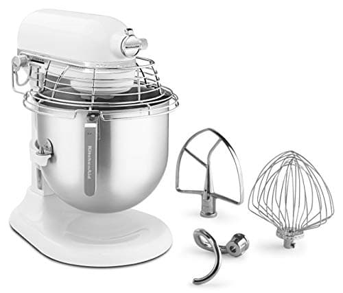 【日本国内正規輸入品】 キッチンエイド(Kitchen Aid) KitchenAid 業務用 7.6Lスタンドミキサー3種アタッチメント ボゥルガード付き KSM8WH