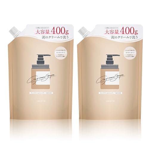cocone クレイクリームシャンプー オールインワン 補修 保湿 詰替 アールグレイ 400ml×2袋 hugkumi+