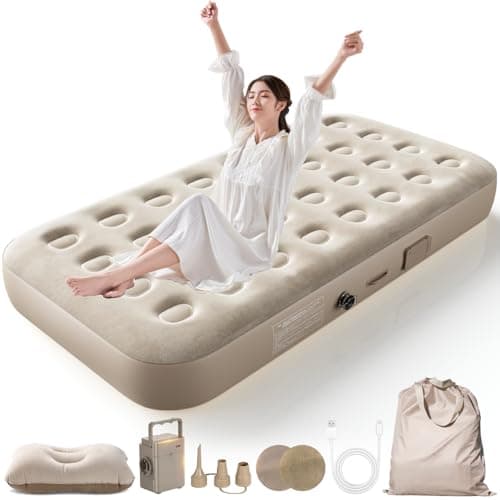 エアーベッド 花見 キャンプ マット キャンプ用品 エアーマット 電動ポンプ付き シングル 190×100×25cm 折り畳み式 災害 登山テント用