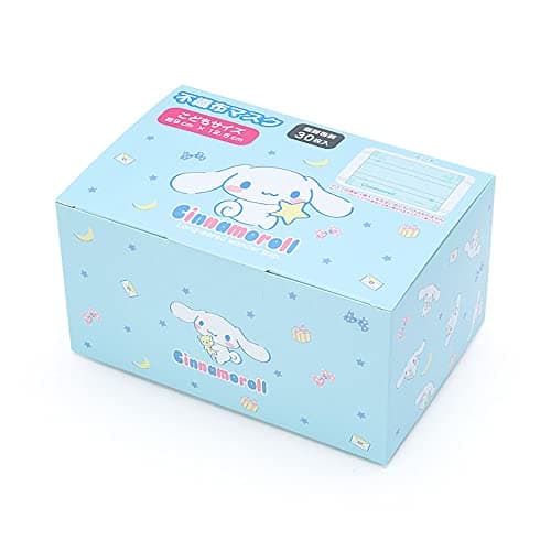 サンリオ(SANRIO) マスク 不織布 立体 子供用 30枚 ボックス シナモロール シナモン Cinnamoroll プリーツタイプ 個別包装 耳にやさしい耳ひも ノーズフィッター キャラクター 186775