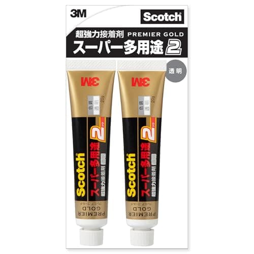 【Amazon.co.jp限定】スリーエム(3M) 接着剤 超 強力 透明 シリコンにも使える 目立ちにくい スコッチ スーパー多用途 20g×2本 9078 2P