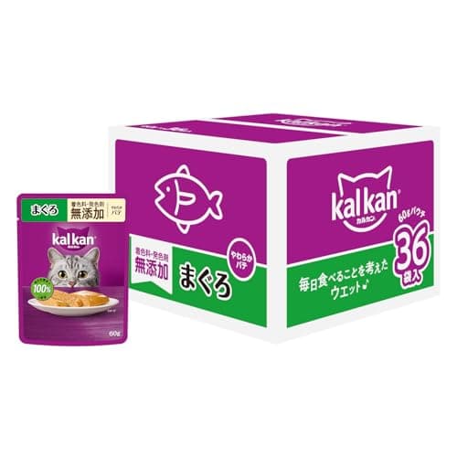 カルカン パウチ やわらかパテ 成猫用 60g×36袋 着色料・発色剤 無添加 まぐろ ウェットフード キャットフード 総合栄養食 水分補給