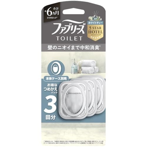 ファブリーズ トイレ用消臭・芳香剤 ホワイトティーの香り お得な詰め替えパック 6.3mL×3回分