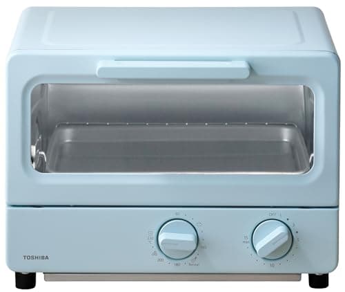 TOSHIBA(東芝) トースター オーブントースター 2枚焼き HTR-PZ3(G) ミントグリーン 温度調節機能付き 受皿付き タイマー15分