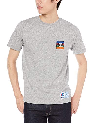 [チャンピオン] Tシャツ 半袖 綿100% グラフィックロゴプリント バックプリント ジョックタグ C3-Q302 メンズ オックスフォードグレー M