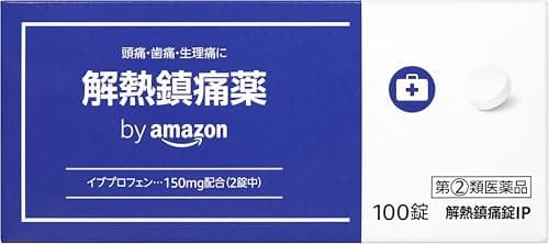 【指定第2類医薬品】by Amazon 解熱鎮痛錠IP 100錠