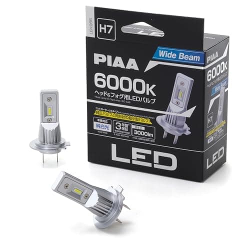 PIAA(ピア) 車用 バルブ ヘッドライト/フォグランプ用 LED 6000K 〈コントローラーレスタイプ〉 12V 17W 3000lm H7 車検対応 2個入 LEH265