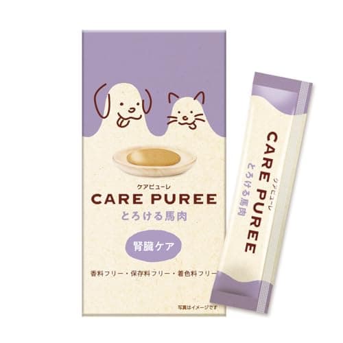 【アニコム】CARE PUREE (ケアピューレ) とろける馬肉 10g×10本 おやつ 腎臓ケア 犬用 猫用 ペースト アニコム
