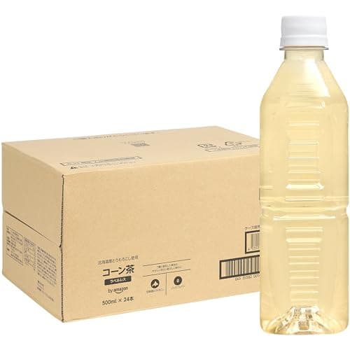 by Amazon コーン茶 ラベルレス 500ml×24本 ノンカフェイン 北海道とうもろこし使用