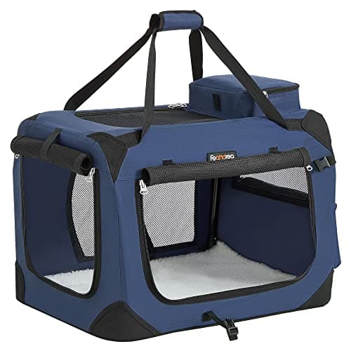 FEANDREA 猫用キャリー 犬用 キャリーバッグ 変形しない 折りたためる 小動物 ペット用品 50×35×35 NPDC50Z