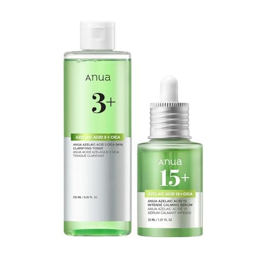 ANUA(アヌア)アゼライン酸3CICAスキンクリアトナー250ml+アゼライン酸15インテンスカーミングセラム30ml 2STEPセット (化粧水+美容液) cica 皮脂 角質 毛穴ケア スージング azelaic acid toner + serum 混合肌 オイリー肌 ゆらぎ肌 スキンケア 【公式・正規品】