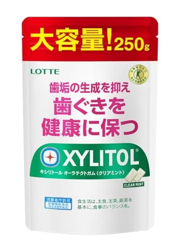 ロッテ キシリトール オーラテクトガム<クリアミント>大容量パウチ 250g