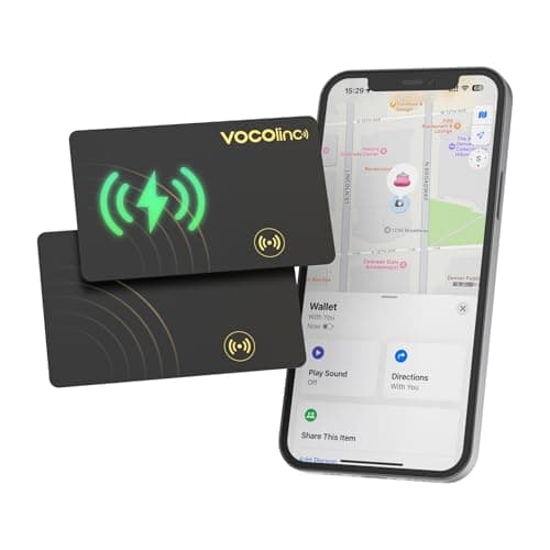 VOCOlinc Airタグ カード型 2枚セット 「ワイヤレス充電対応」 （Apple「探す」のみ対応 ）紛失防止タグ カード
