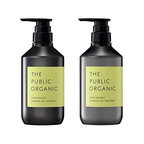 ザ パブリック オーガニック スーパーバウンシー シャンプー＆トリートメント 本体ボトルセット (各480mL) 無添加 ノンシリコン 日本製 | ダメージケア アミノ酸シャンプー コンディショナー 保湿 人気 ランキング 頭皮 ケア THE PUBLIC ORGANIC