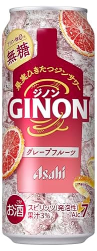 GINON(ジノン) グレープフルーツ アサヒ チューハイ500ml×24本 ジンサワー 酎ハイ お酒 【無糖】