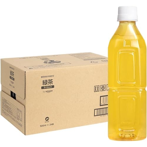 by Amazon 緑茶ラベルレス 500ml×24本