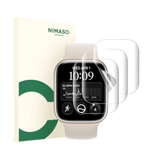 【3枚組】NIMASO フィルム Apple Watch series 12（2026）46mm 対応 アップルウォッチ