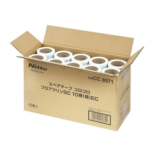 ニトムズ コロコロ スペアテープ 40周 10巻入 フロアクリン SC テープ 替え スパっと切れる フローリング カーペット 畳 ペットの毛 ダニ 花粉 160mm幅 CC8971