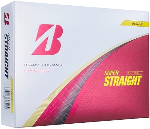 BRIDGESTONE(ブリヂストン)ゴルフボール SUPER STRAIGHT 2025年モデル 12球入 イエロー T5YX