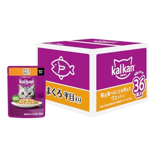 カルカン パウチ 成猫用 60g×36袋 まぐろ 平目入り ウェットフード キャットフード 総合栄養食 水分補給 大容量 まとめ買い 【EC限定】
