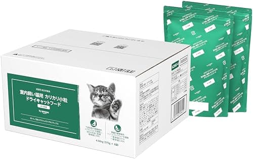 by Amazon 室内飼い猫用 カリカリ小粒 ドライキャットフード 4.56kg(570g×8袋)かつお味（Tiara)