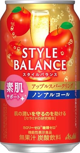 アサヒ スタイルバランス 素肌サポート アップルスパークリング [機能性表示食品] [ ノンアルコール 350ml×24本 ] 350ml×24本