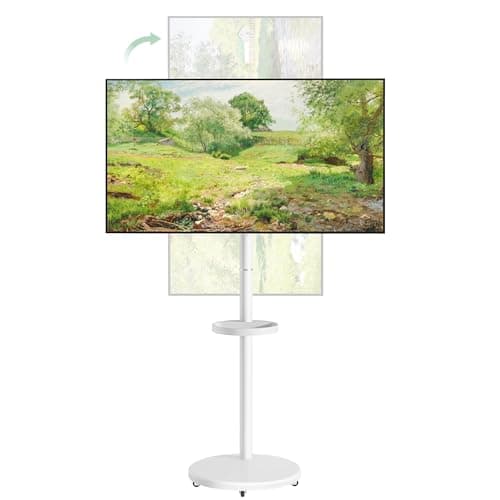 ECOTINY テレビスタンド 13~43インチ対応 縦横回転 壁寄せ 耐震 移動式 耐荷重15kg 高さ調節可能 角度回転 SNSで話題