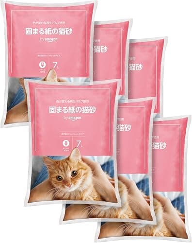 by Amazon 紙の猫砂 7L×6袋 42L 無香料