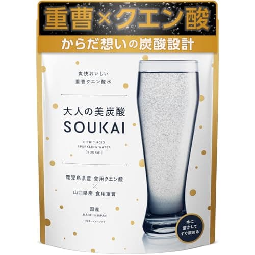 大人の美炭酸 SOUKAI 【純国産】重曹クエン酸水用 クエン酸 食用 重曹 食用 持ち運びしやすい個包装 各15包 計30包