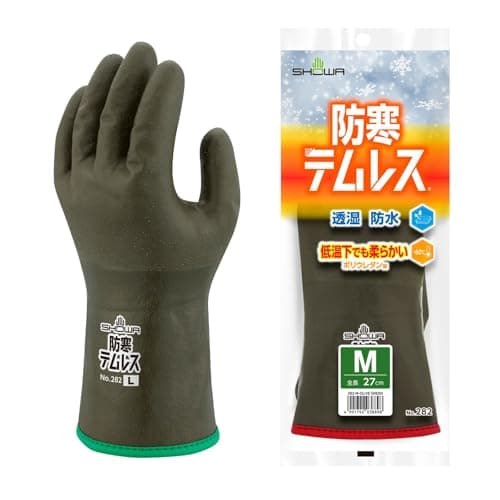 ショーワグローブ 【防寒手袋】 No.282 防寒テムレス オリーブグリーン カーキ Mサイズ 1双