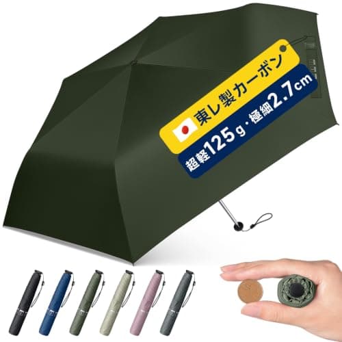 折りたたみ傘 軽量 125g 【日本東麗製カーボン・ドイツ賞・3つ国際特許】 おりたたみ傘 大きいサイズ 日傘 メンズ レディース 日傘 晴雨兼用