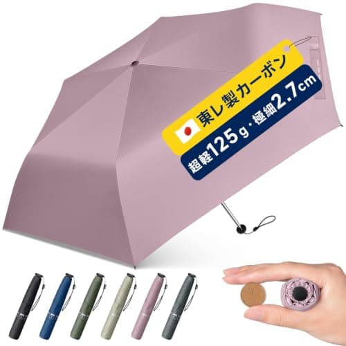 折りたたみ傘 軽量 125g 【日本東麗製カーボン・ドイツ賞・3つ国際特許】 おりたたみ傘 大きいサイズ 日傘 メンズ レディース 日傘 晴雨兼用