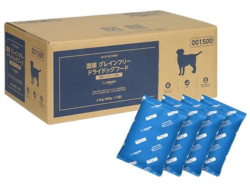 by Amazon グレインフリー ドライ ドッグフード フィッシュ味 成犬用 食物アレルギーに配慮 4.4kg (400g×11袋) 【国産/総合栄養食】