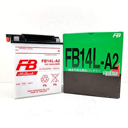 古河電池 FB14L-A2 開放型 バイク用 バッテリー 液別 14Ah (互換 ユアサ YUASA YB14L-A2 SB14L-A2 SYB14L-A2)