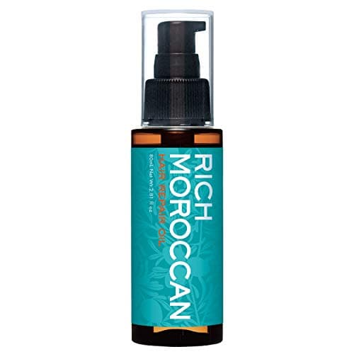 リッチモロッカン ヘアリペアオイル [ 80ml / 約3か月分 ] アルガンオイル (日本製) アウトバス ヘアオイル (ブルガリアンローズの香り)